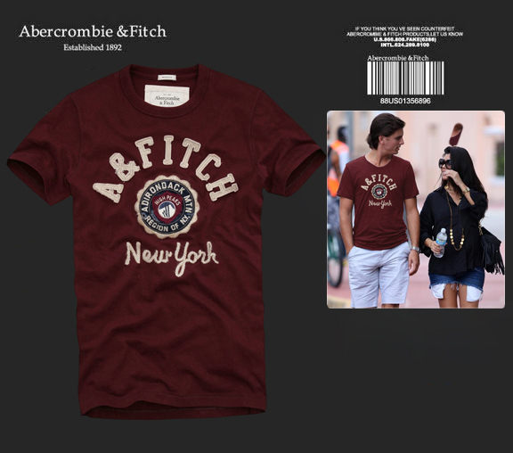 Abercrombie Fitch Hombres De Cuello Redondo Con Gente Fotos Corto Remera AF5647 Abercrombie Fitch Hombres De Cuello Redondo Con Gente Fotos Corto Remera AF5647